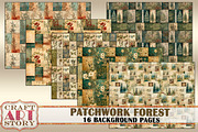 Background Paper Patchwork forest, a Seasonal Illustration by CraftArtStory (Thumbnail 3 of 4)