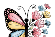 Floral Cute Butterfly Clipart, an Illustration by DreamCafeArt (Thumbnail 4 of 6)