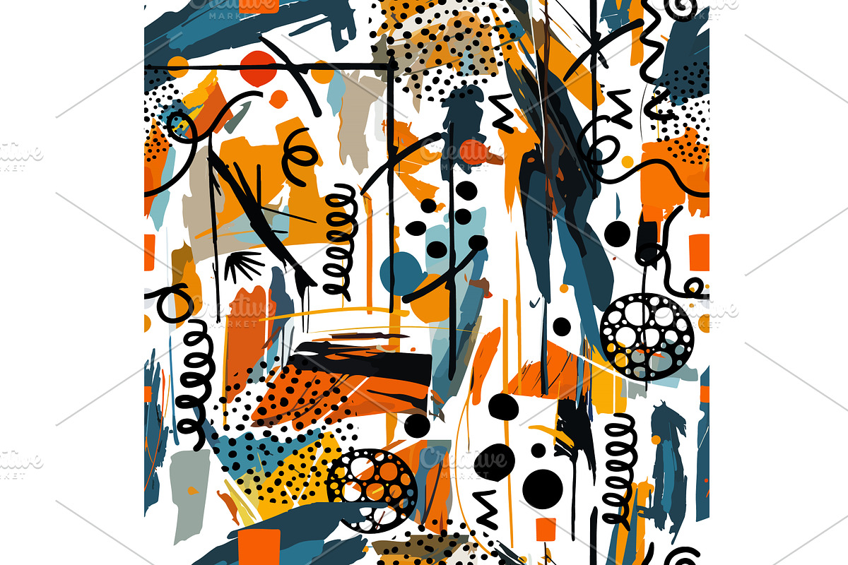 Seamless abstract cheerful graphic, a Texture Illustration by Nenahliadava Design