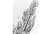 With Fire and Sword, an Illustration by Elymas (Thumbnail 2 of 2)