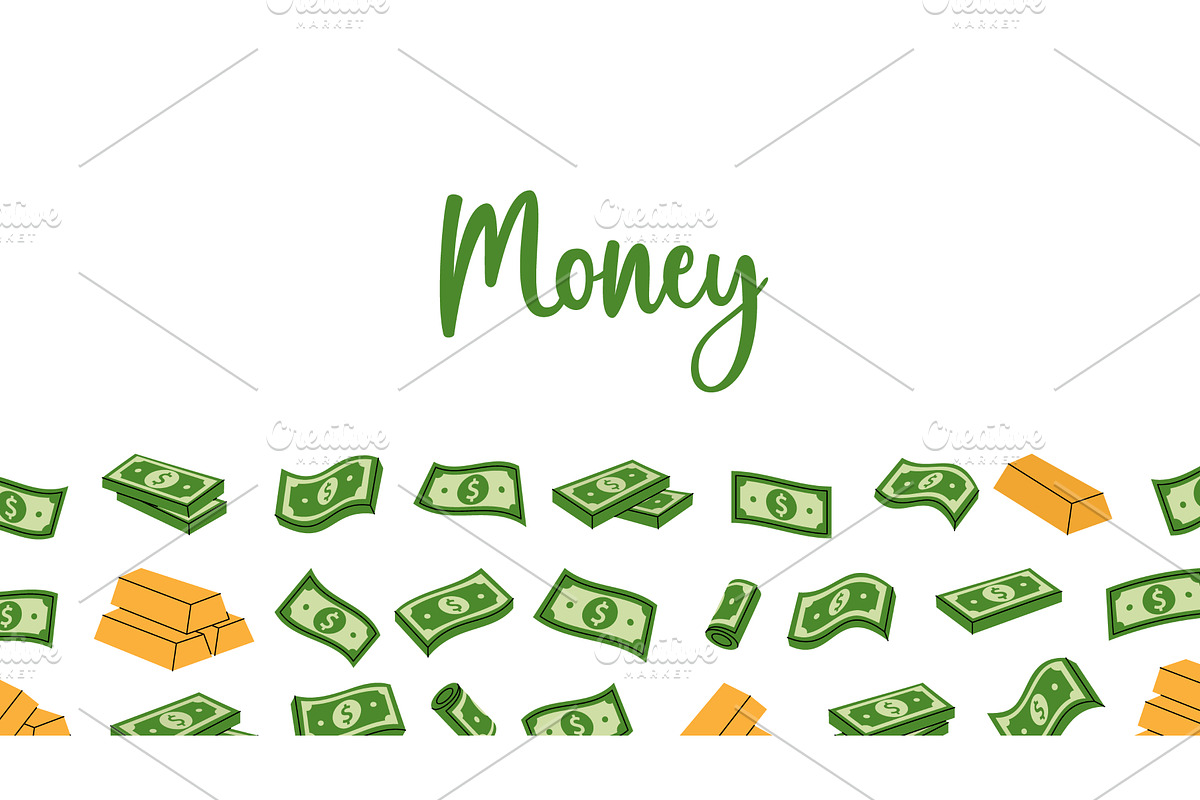 Money horizontal banner. Money, a Finance Illustration by GraphiShop