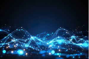 Futuristic networking connection, a Technology Photo by Lermont51