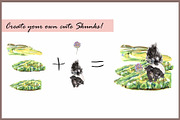 Bunny & Skunk-Watercolor Clipart, an Animal Illustration by VianneArt (Thumbnail 5 of 8)