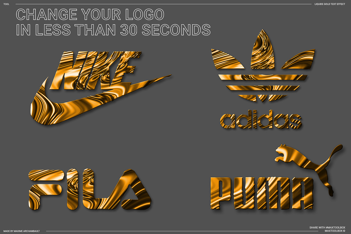 LIQUID GOLD TEXT EFFECT, a Branding & Logo Template by MAX TOOLBOX (Photo 6 of 8)