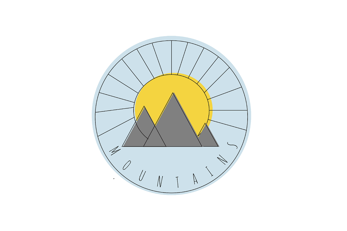 Geometric Mountain Burst, an Object Graphic by Jessica Fadel Design (Photo 1 of 2)