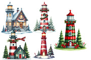 Christmas Lighthouse clipart, an Illustration by Designworld (Thumbnail 5 of 6)