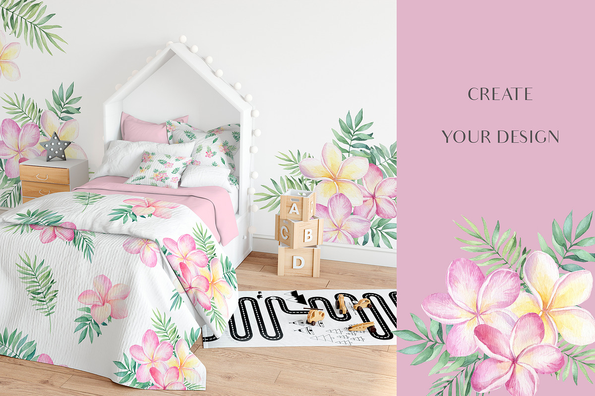 SALE!Tropical Blossom Watercolor Set, a Decorative Illustration by Irina Diasli (Photo 14 of 14)