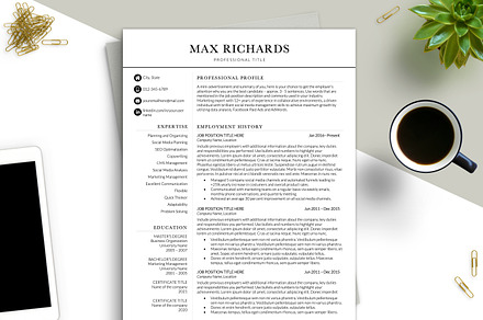 Modern Two Column Resume Template, a Resume Template by BestResumes.Co
