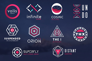 10 Futuristic logos pack