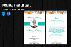 Funeral Prayer Card Template-V656