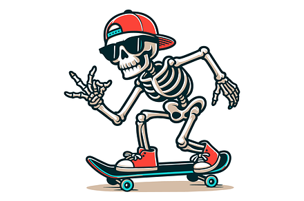 Skateboarder Skeleton