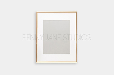 Gold Frame Stock Photo Mockup #F100