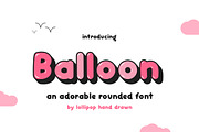 Balloon Font Family, a Font by Lollipop Hand Drawn (Thumbnail 1 of 7)