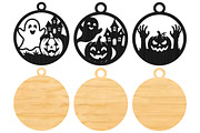 Halloween Ornaments Laser Cut SVG, an Object Graphic by DreamCafeArt (Thumbnail 6 of 9)