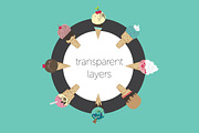 Ice Cream Cone and Dish Designs, an Illustration by Studio Meraki (Thumbnail 3 of 6)
