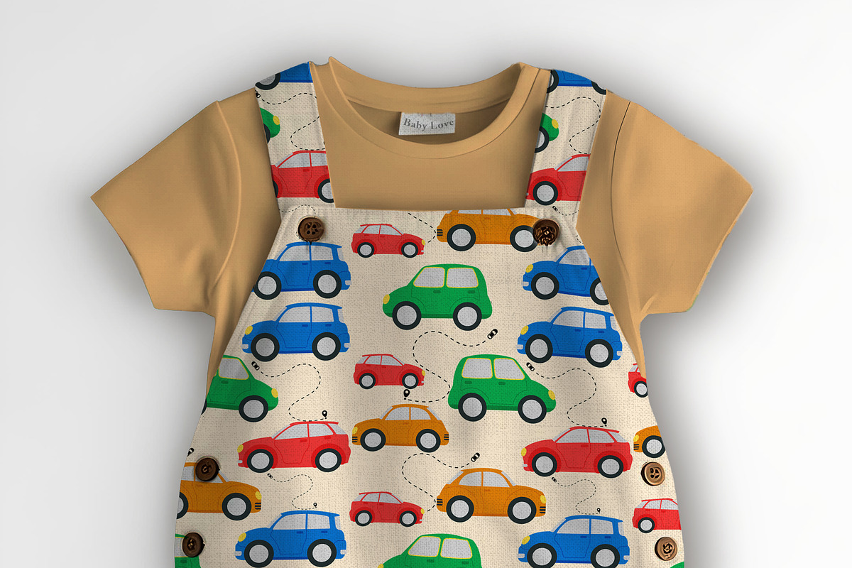 Baby Unisex Shortall Set Mockup, a Hoody Mockup by Nora Gad (Photo 8 of 16)