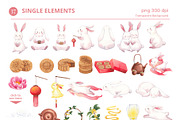 Mid-Autumn Festival & White Rabbit, an Animal Illustration by CreativeValuation (Thumbnail 2 of 17)