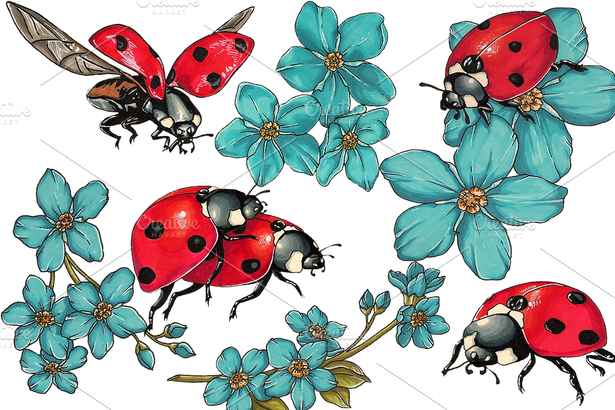 Oh, Ladybugs!...(marker collection), a Pattern Graphic by 4erta (Photo 3 of 5)