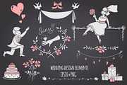 Chalkboard Wedding design elements., an Illustration by KatPush (Thumbnail 1 of 3)