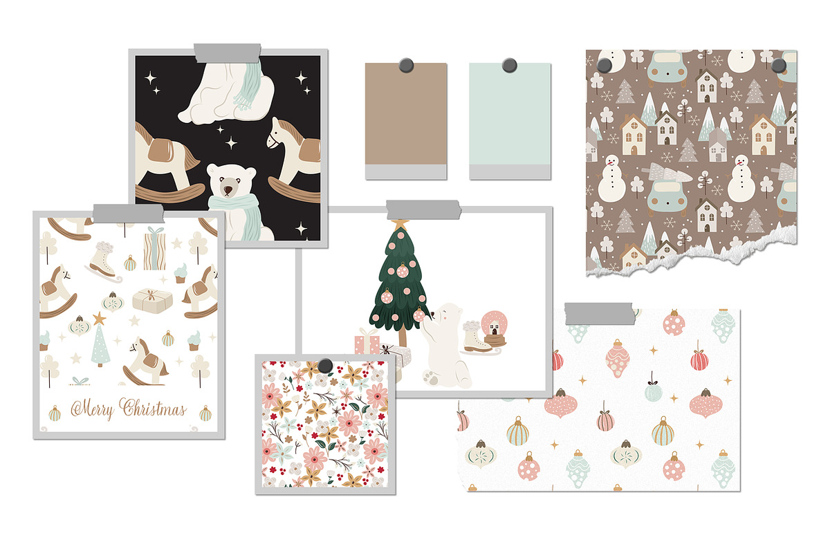 Merry Christmas Clipart Vector Set, an Animal Illustration by Pati Paints (Photo 7 of 17)