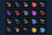 Magic bottles icons 2, an Illustration by Chuchilko shop (Thumbnail 1 of 3)