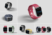 Smart Watch Mockup, a Wearable Device Mockup by Hubzway (Thumbnail 1 of 9)