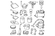 Cleaning Tools Equipment Pack, an Object Graphic by nikagraphic (Thumbnail 1 of 3)