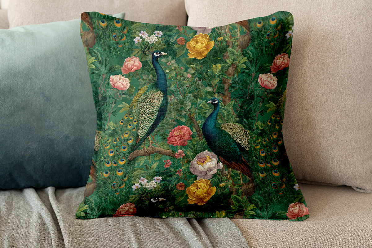 Peacock Seamless Pattern Bundle, a Pattern Graphic by AYAKA Studio Co. (Photo 4 of 13)