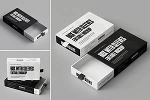 Box with Sleeve Mockup, a Packaging Mockup by Brand Earth
