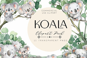 Australian Nursery Koala Clipart
