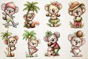 Quirky Koala Coconut Whimsical Summe, an Illustration by RobertsArt (Thumbnail 4 of 5)