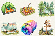 Camping Sublimation Clipart, an Illustration by OK Design (Thumbnail 5 of 5)