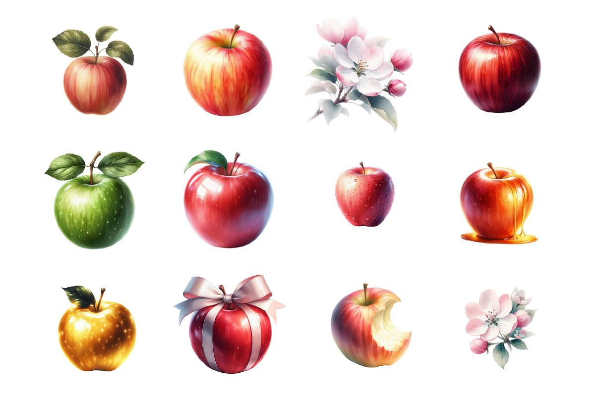 Apples Clipart, an Illustration by Design Market (Photo 3 of 4)
