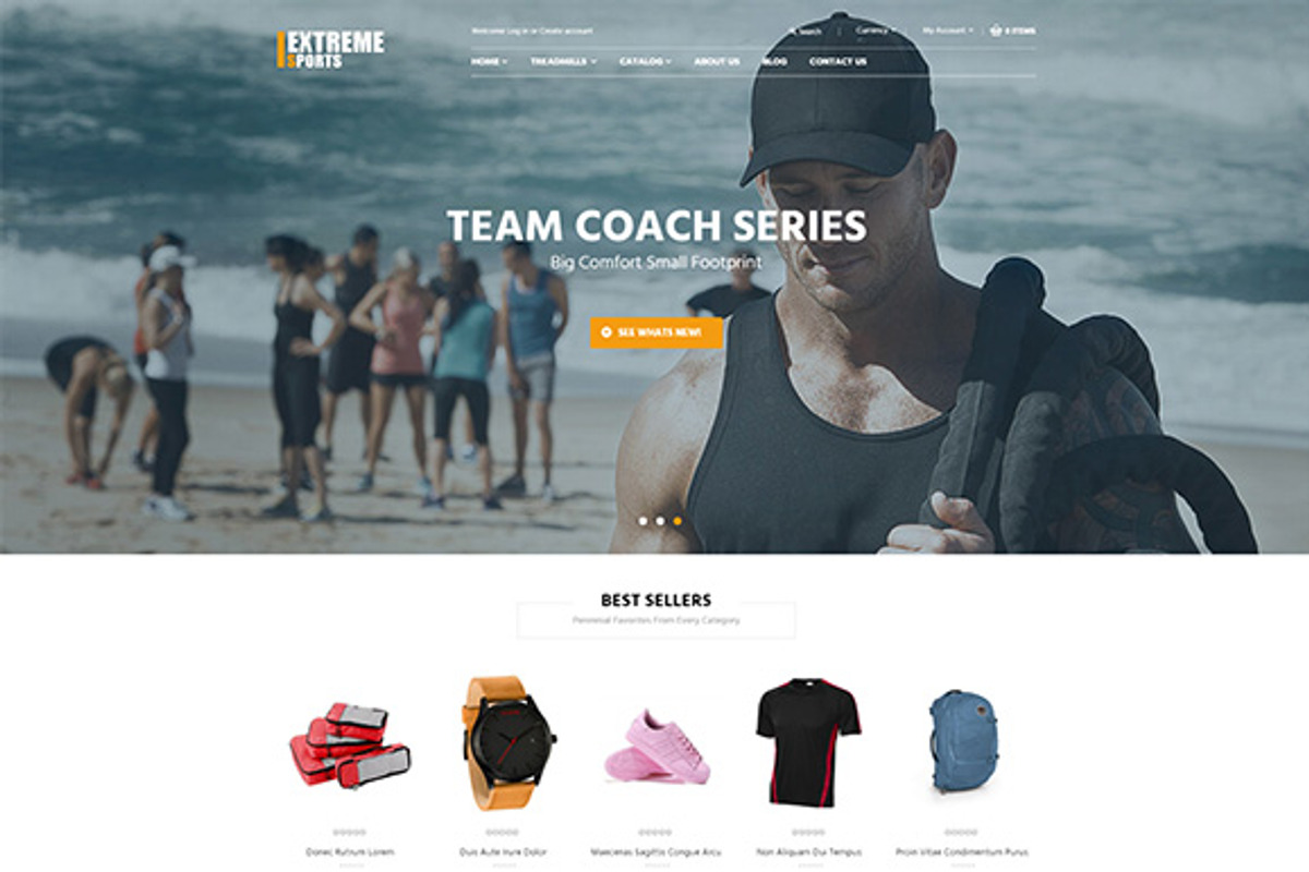 Extremely Sport Shopify Theme, a Websites & App Template by junoshopify (Photo 1 of 2)