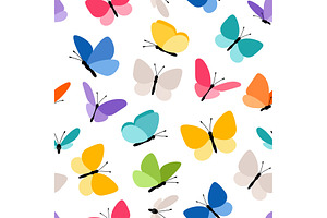 Cute Seamless Butterfly Pattern