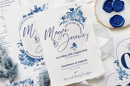 Elegant Delft Blue Wedding Suite