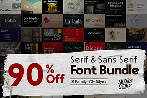 Serif & Sans Serif Font Bundle