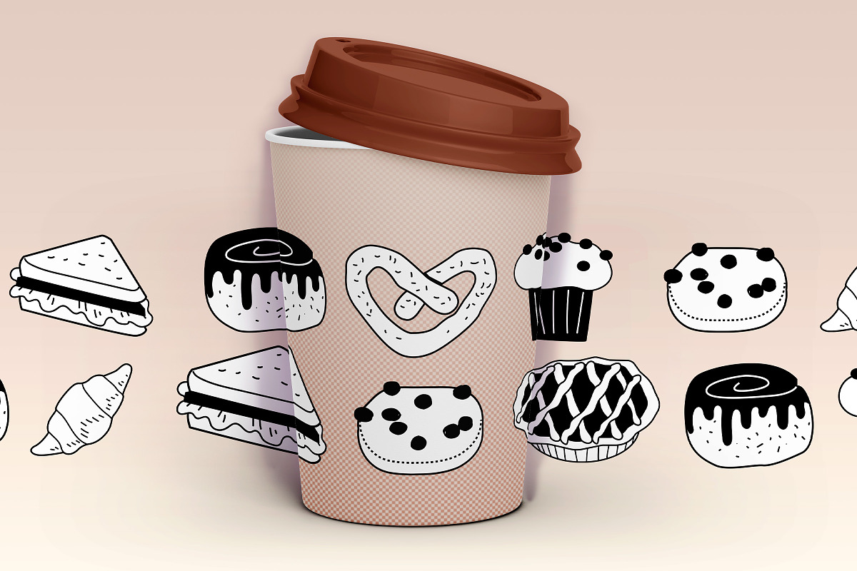 Café: Hand-Drawn People & Food, a Food Illustration by Schumacher Shop (Photo 13 of 14)
