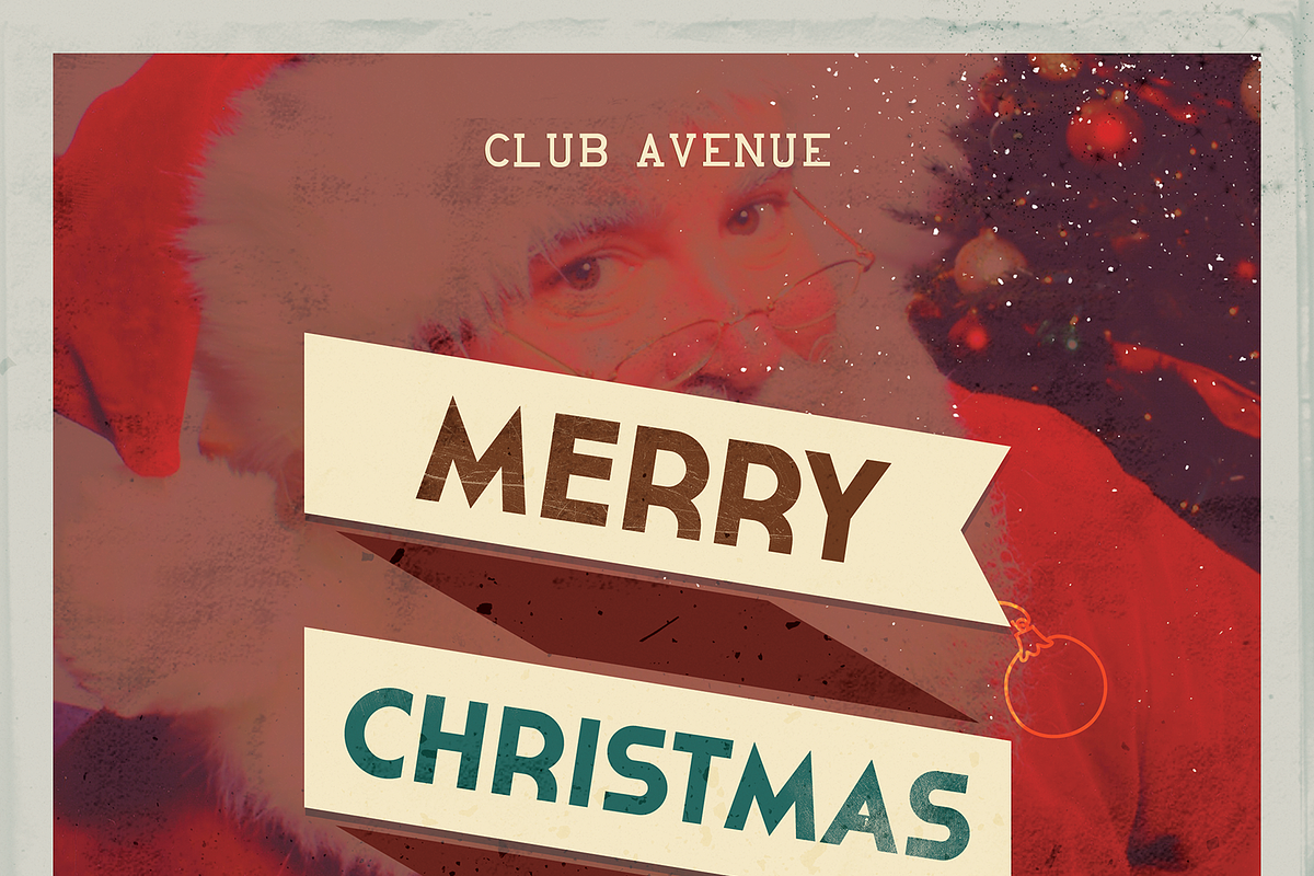Christmas Vintage Flyer, Posters, a Flyer Template by SPACECAKE (Photo 1 of 5)
