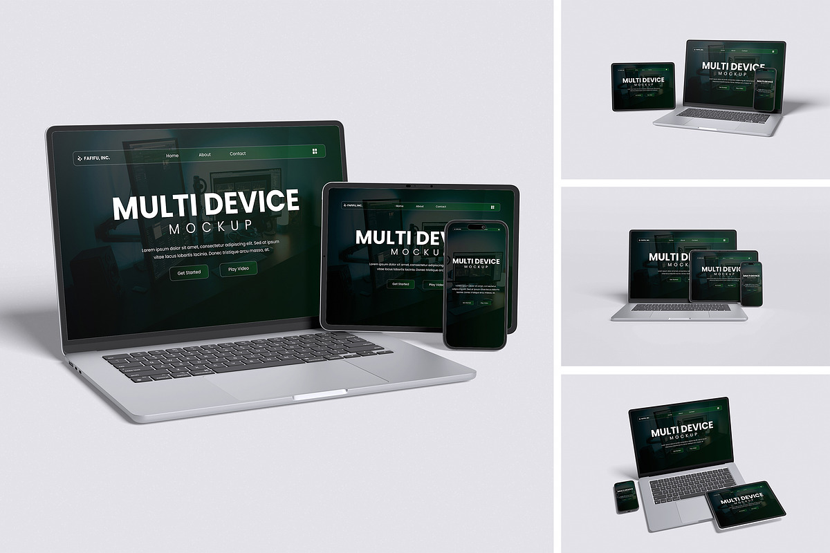 Multi Device Mockup, a Wearable Device Mockup by Pikachudesign (Photo 1 of 5)