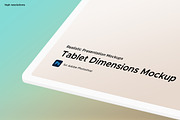 Tablet Dimensions Mockup, a Product Mockup by KL-Webmedia (Thumbnail 6 of 16)