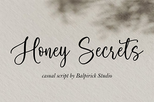 Honey Secrets Casual Script Font