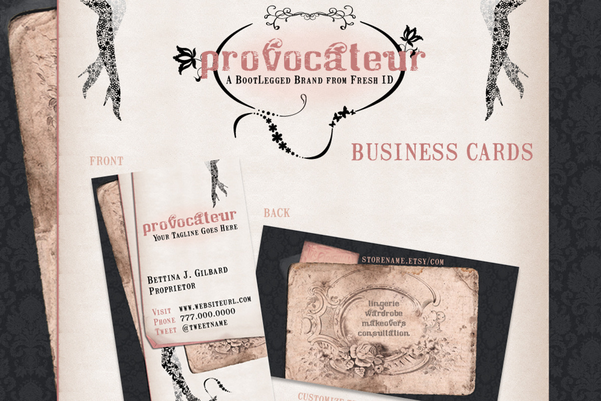 Provocateur Business Cards, a Business Card Template by Fresh ID (Photo 2 of 4)