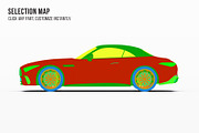 Luxury V8 Sport Convertible Set, an Advertising Mockup by Halal Graphic Studio (Thumbnail 6 of 12)
