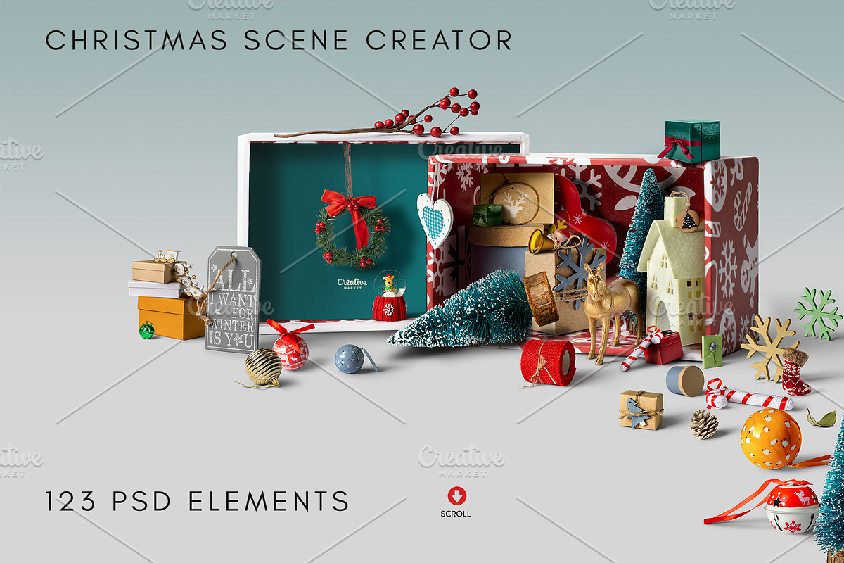 Christmas Scene Creator mockup, a Product Mockup by JAY MID IMAGE (Photo 4 of 5)