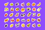 Fruits & vegetables icons set, a Food Illustration by PaperTrident (Thumbnail 6 of 14)