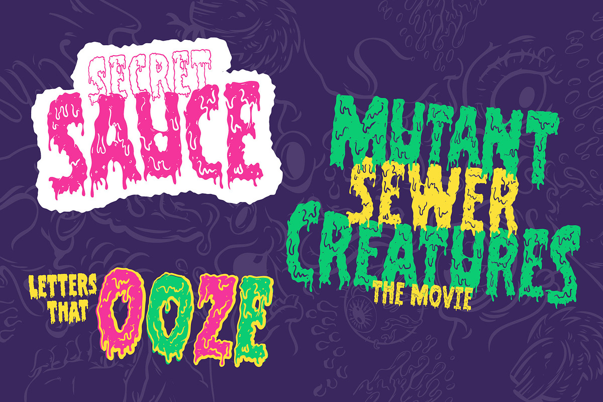 Filthy Creation Retro Slime Font, a Font by Wingsart Studio (Photo 3 of 10)