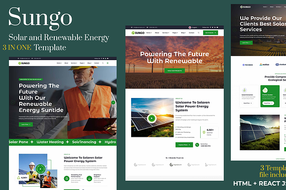 Sungo - Solar & Renewable Template preview 3