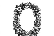 50 Elegant Floral Oval Mirror Frame, a Decorative Illustration by Amazin_art (Thumbnail 16 of 26)