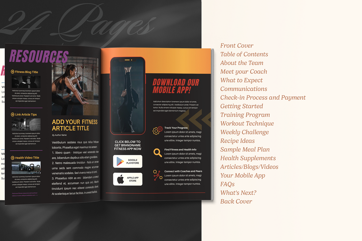 Vibrant Fitness Welcome Packet, a Marketing Template by Creatif Foundry (Photo 5 of 7)